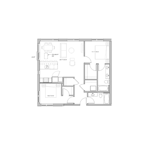 a black and white floor plan of a house